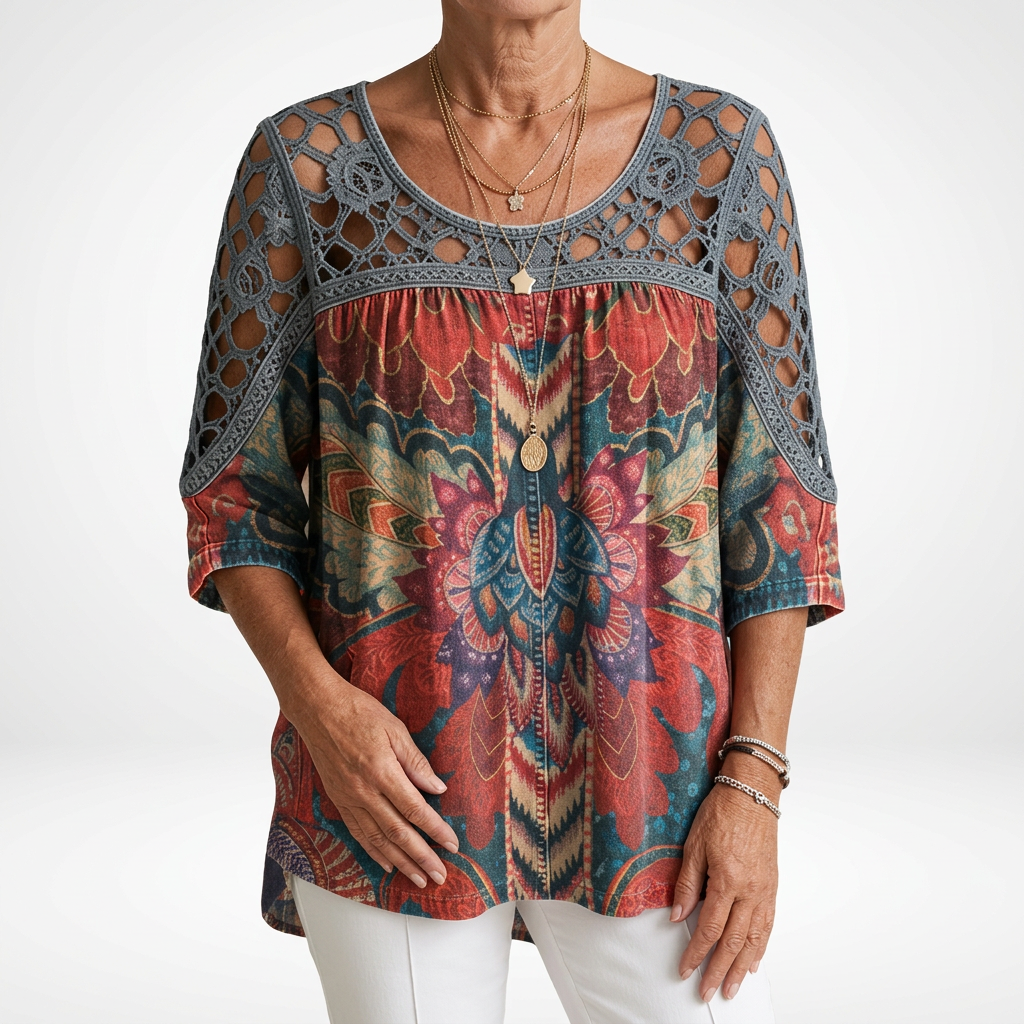 Demi | Colorful Print Blouse