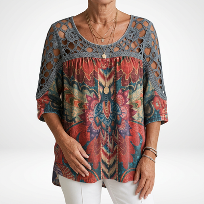 Demi | Colorful Print Blouse