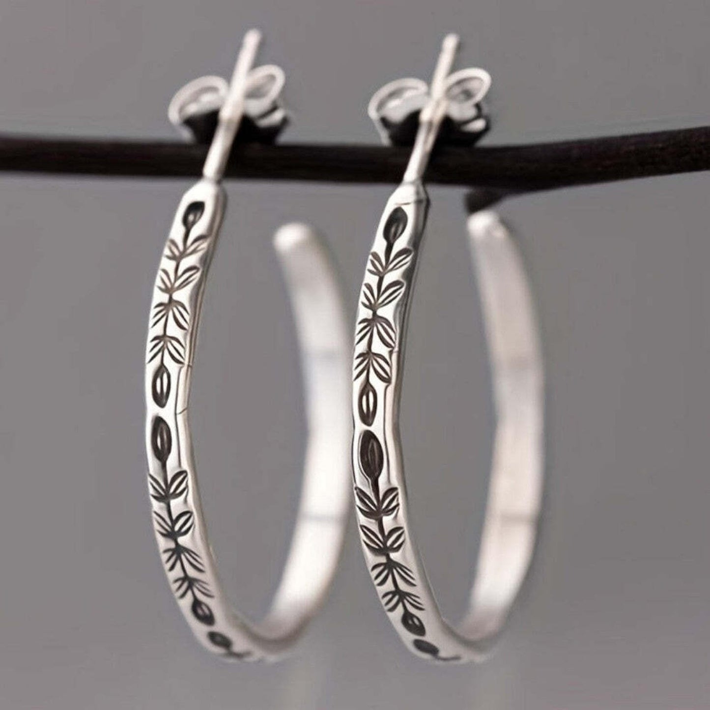 Silvery Hoop Earrings