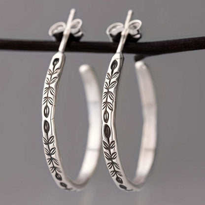 Silvery Hoop Earrings