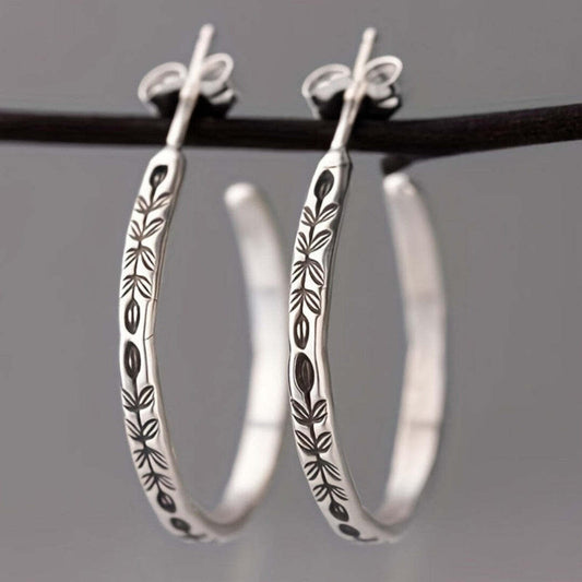 Silvery Hoop Earrings