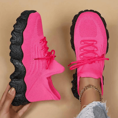 Clara | Orthopedic Comfort Nursing Shoes - Barbie Pink Black