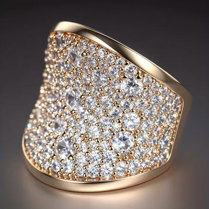 Golden Aura Asymmetry Ring