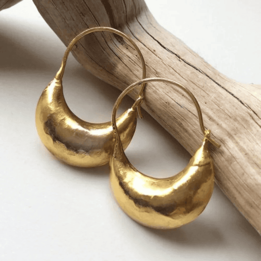 Golden Crescent Hoops