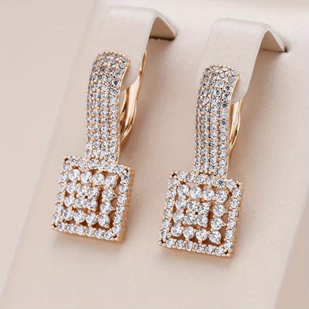 Golden Edge Drop Earrings