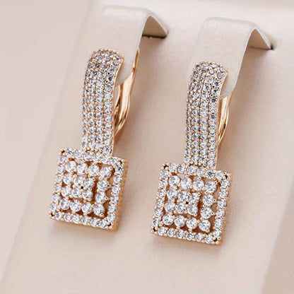 Golden Edge Drop Earrings