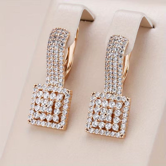 Golden Edge Drop Earrings