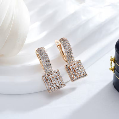 Golden Edge Drop Earrings