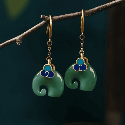 Retro Elephant Earrings