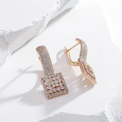 Golden Edge Drop Earrings