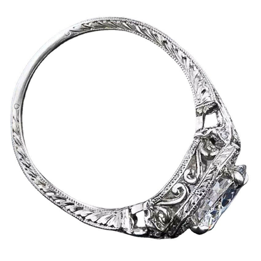 Vintage Crystal Silver Ring