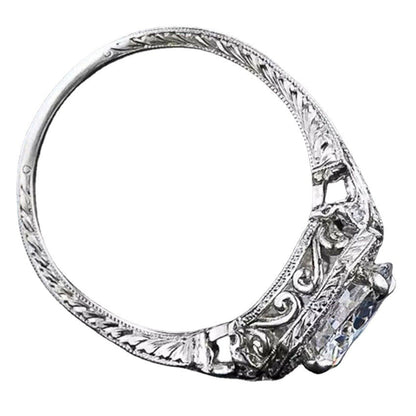 Vintage Crystal Silver Ring