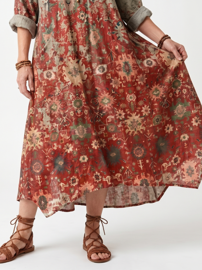 Saffron | Relaxed Pocket Midi Dress