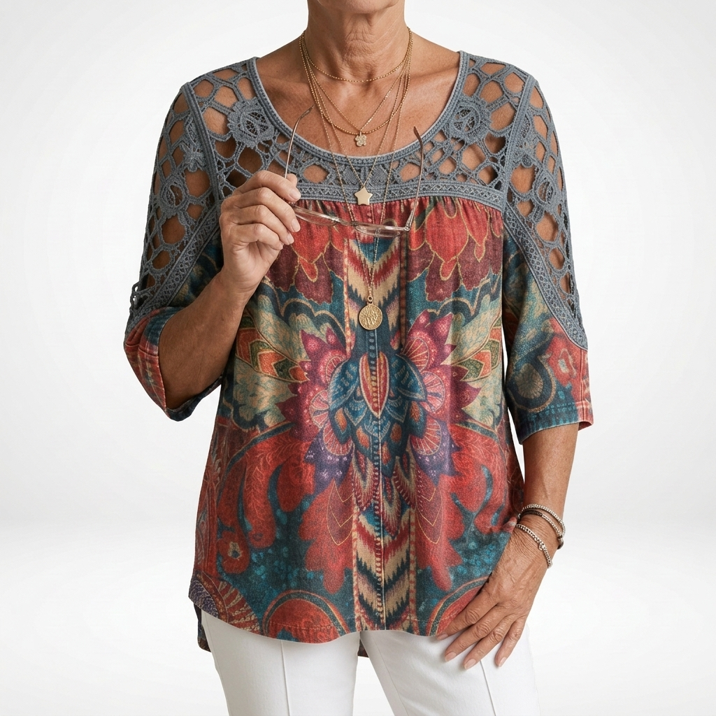 Demi | Colorful Print Blouse