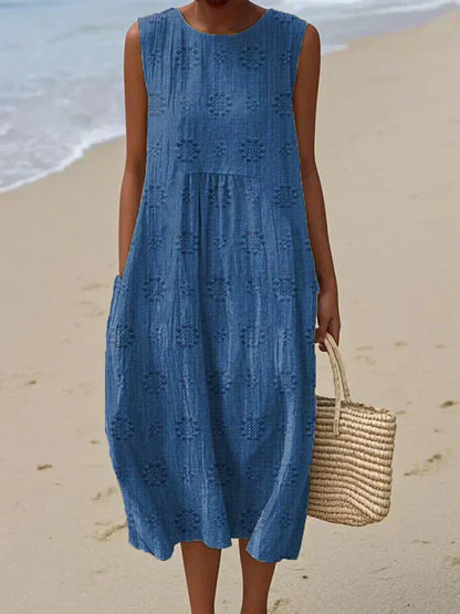 ELARA™ | SLEEVELESS MIDI DRESS