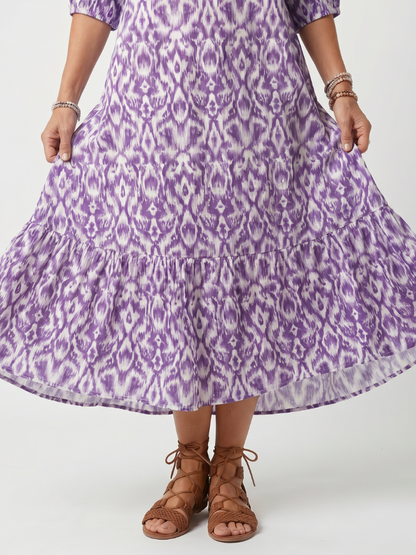 Penelope | Printed Tassel Midi Dress