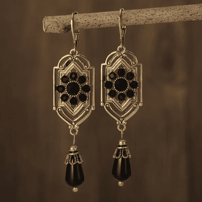 Black Crystal Earrings