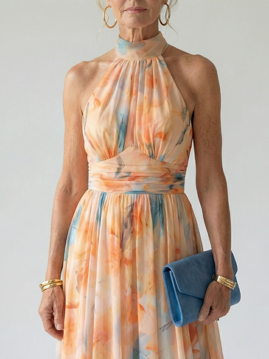 Zinette | Soft Halter Midi Dress