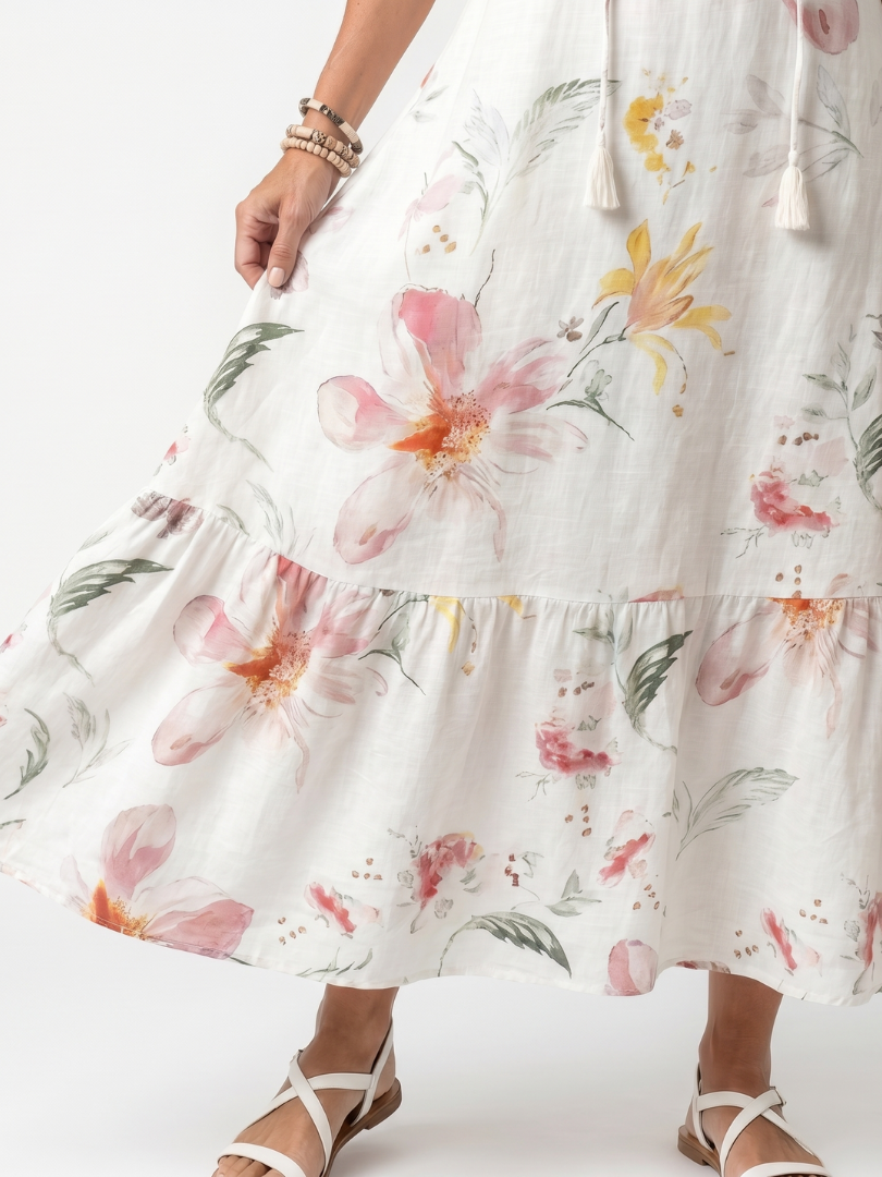 Noa | Soft Floral Midi Dress
