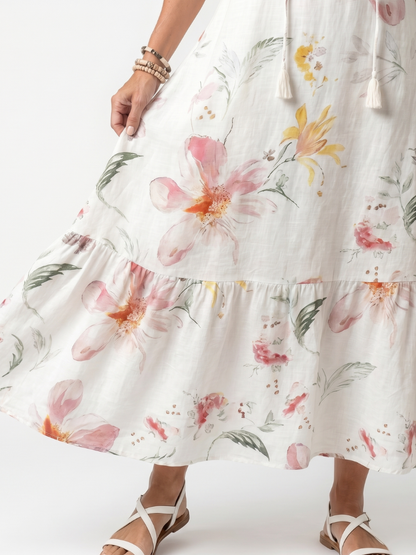 Noa | Soft Floral Midi Dress