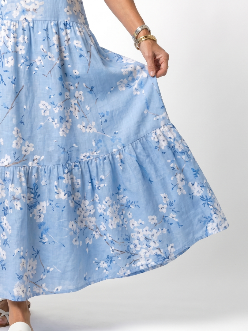 Alora | Floral Tassel Midi Dress