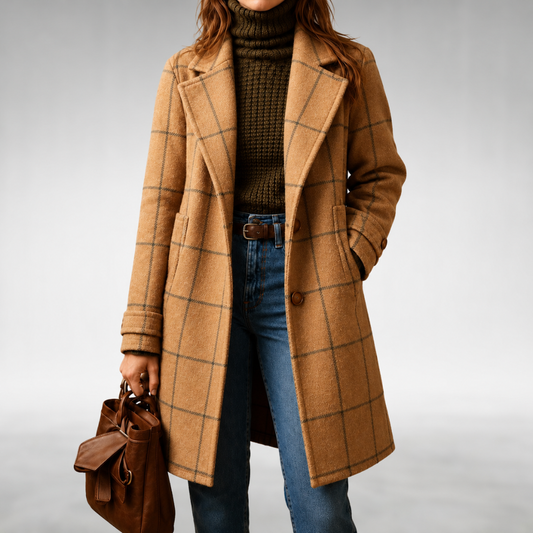 Olivia | Classic Checkered Coat