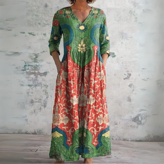 Judy | Vintage Floral Maxi Dress