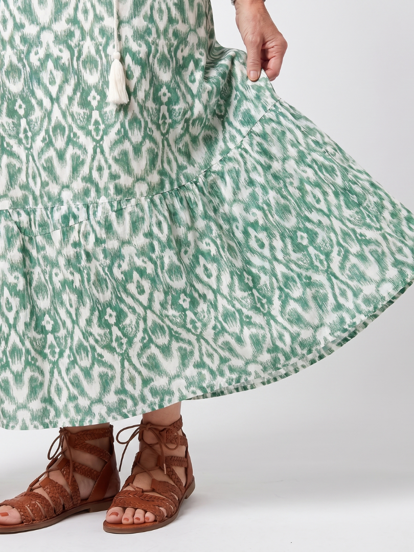 Ilara | Tassel V-Neck Midi Dress