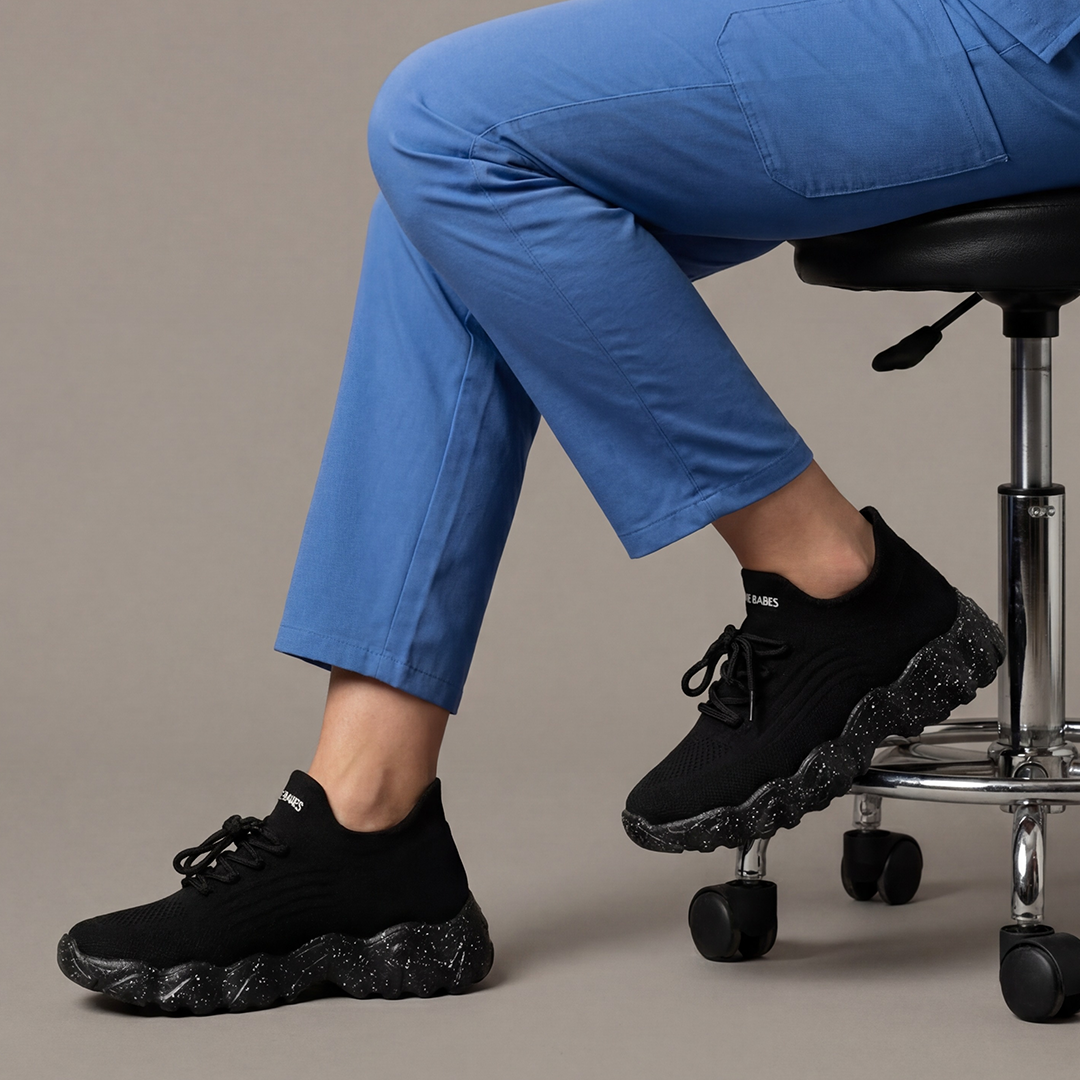 Clara | Orthopedic Comfort Nursing Shoes - Black