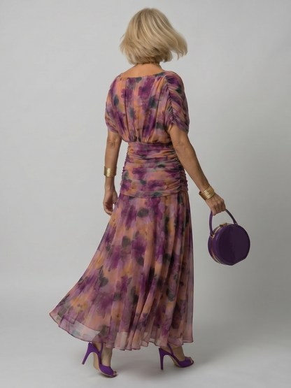 Vespia | Off Shoulder Flow Midi Dress