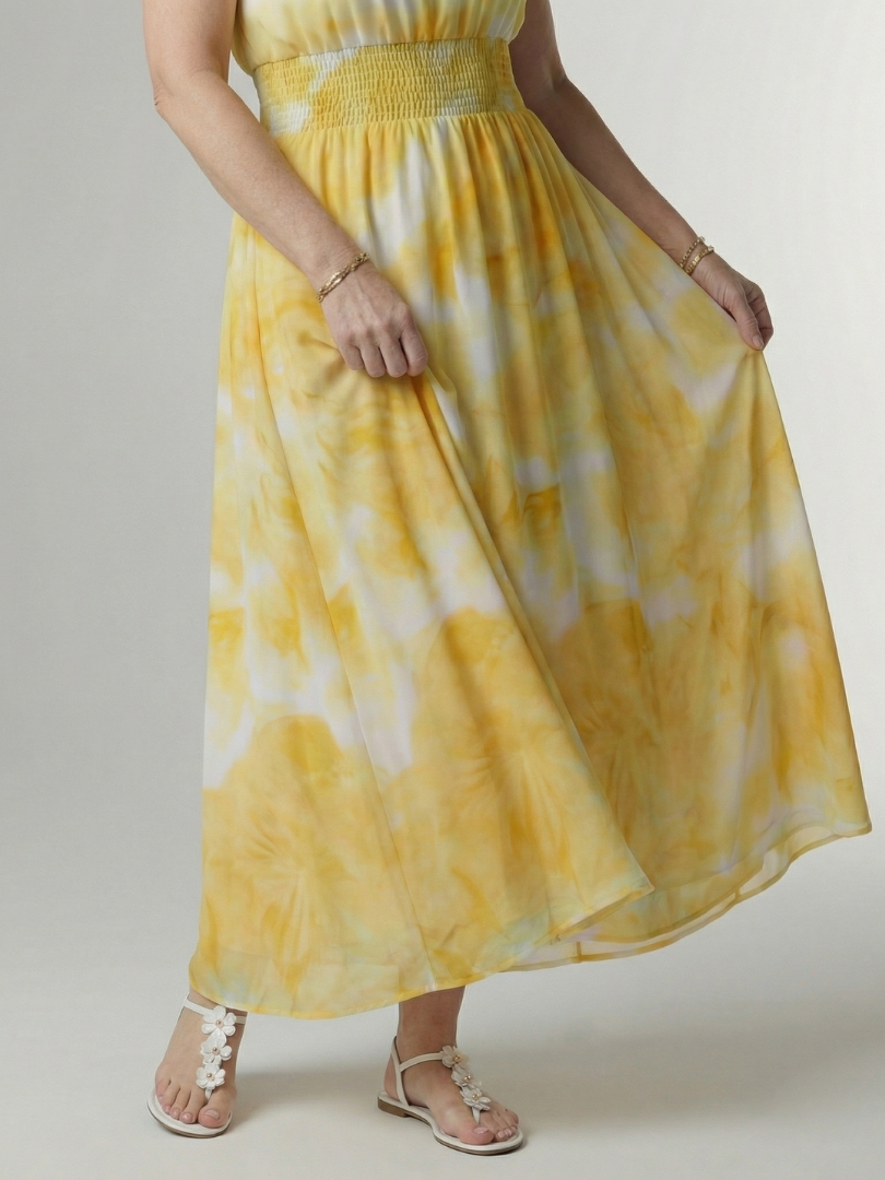 Drielle | Gathered Halter Midi Dress