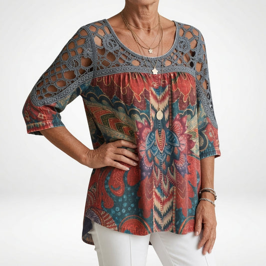 Demi | Colorful Print Blouse