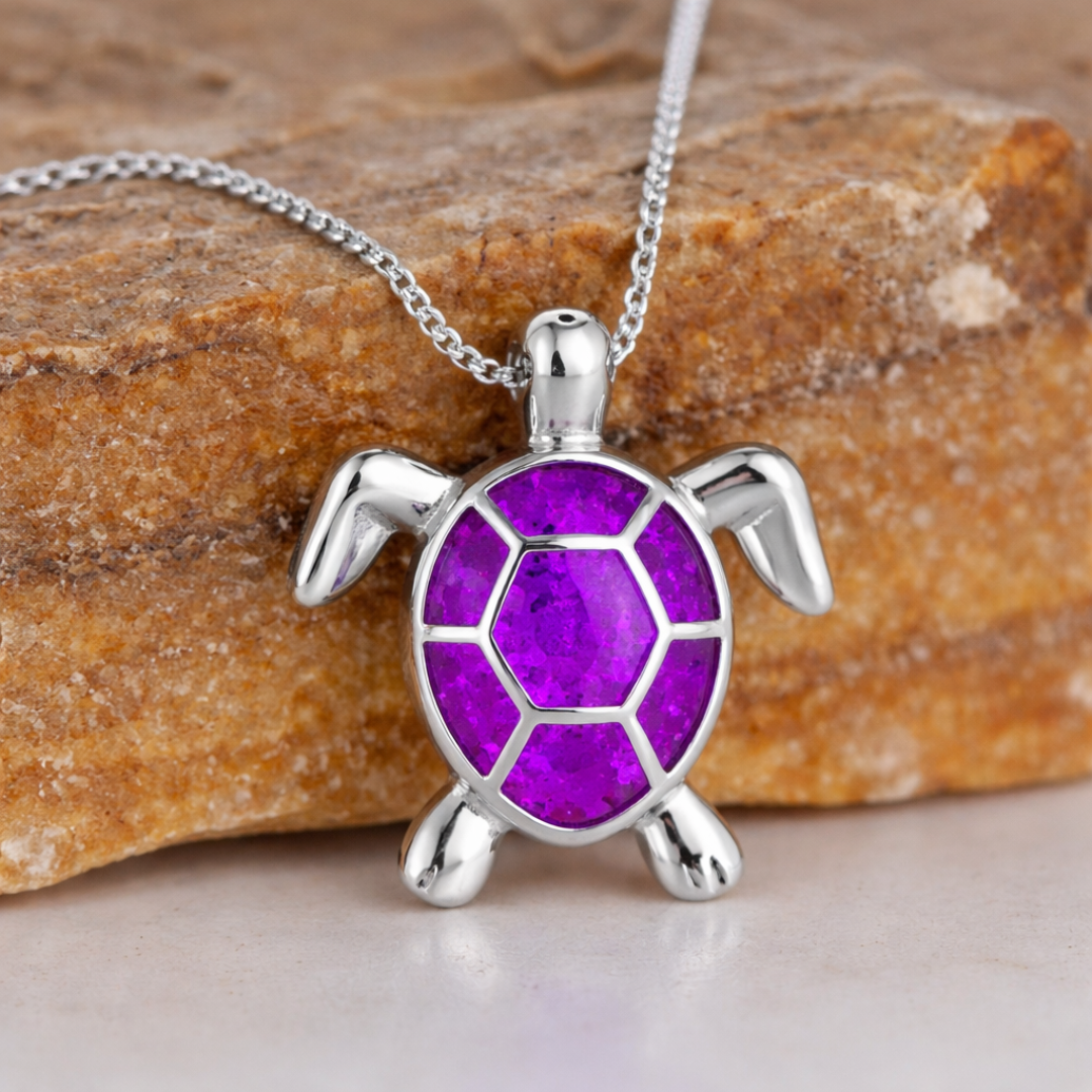 Vintage Opal Turtle Necklace