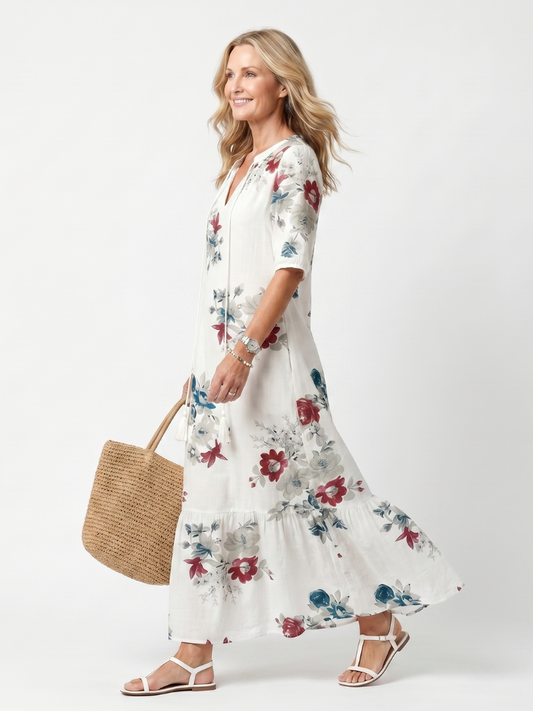 Maeva | Scattered Floral Midi Dress