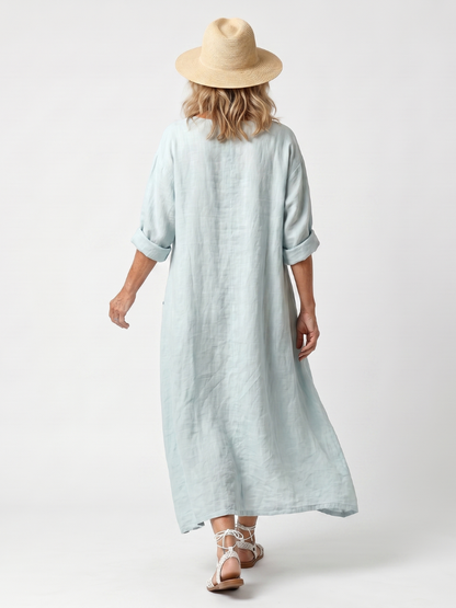 Kassiani | Embroidered Pocket Midi Dress