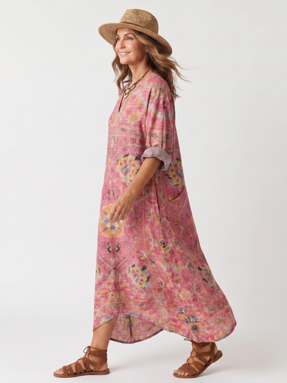 Tilda | Abstract Print Midi Dress