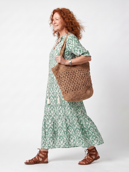 Ilara | Tassel V-Neck Midi Dress