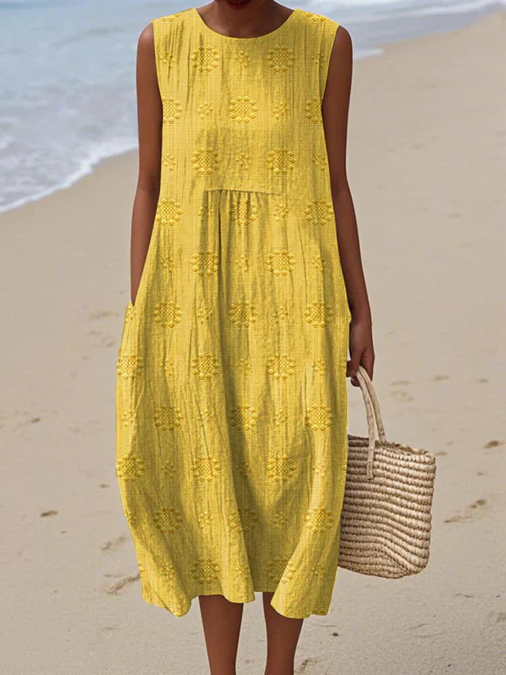ELARA™ | SLEEVELESS MIDI DRESS