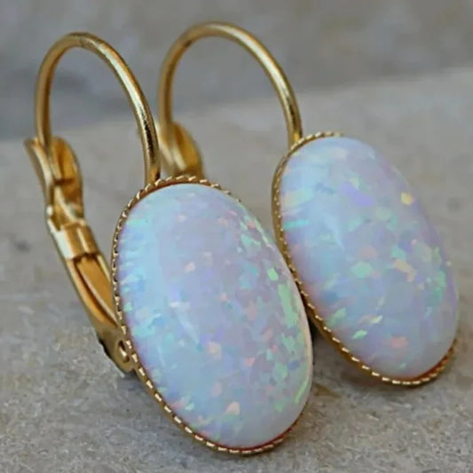 Opal Hoop Earrings