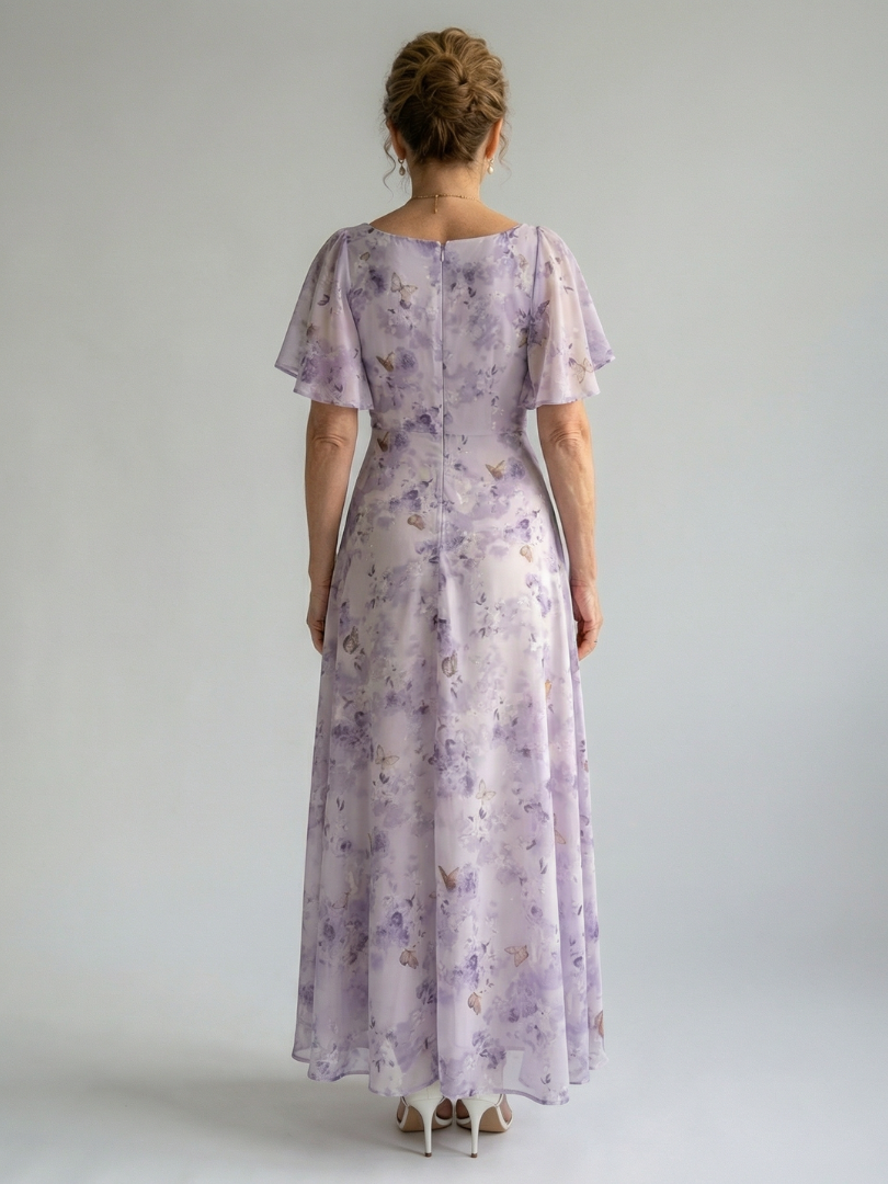 Corinde | Flutter Sleeve Midi Dress
