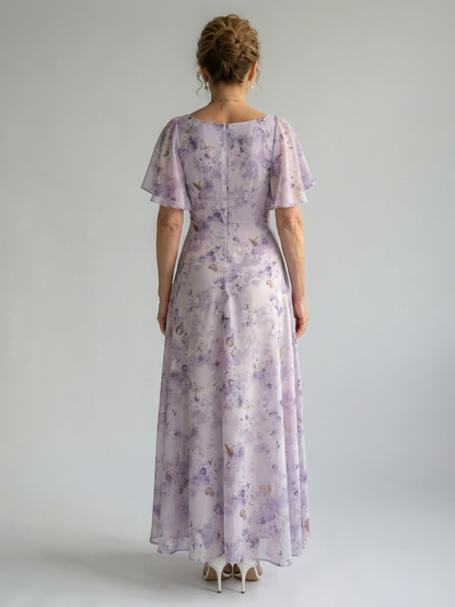 Corinde | Flutter Sleeve Midi Dress