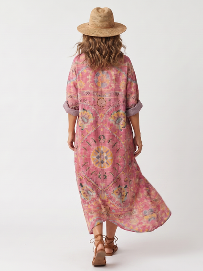Tilda | Abstract Print Midi Dress