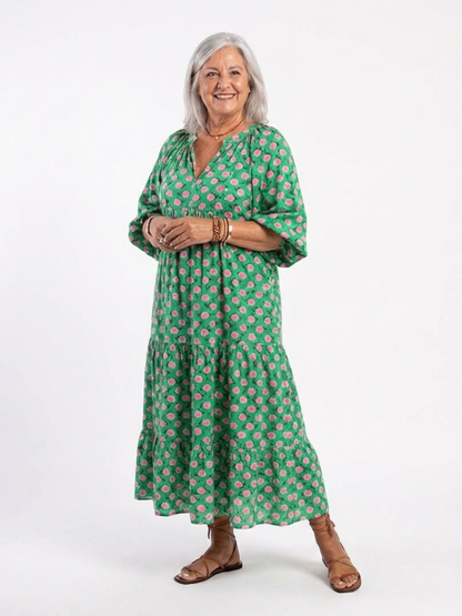 Fiora | Floral Tiered Midi Dress