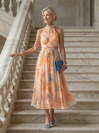 Zinette | Soft Halter Midi Dress