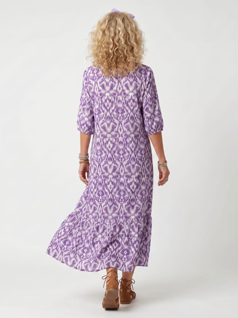 Penelope | Printed Tassel Midi Dress