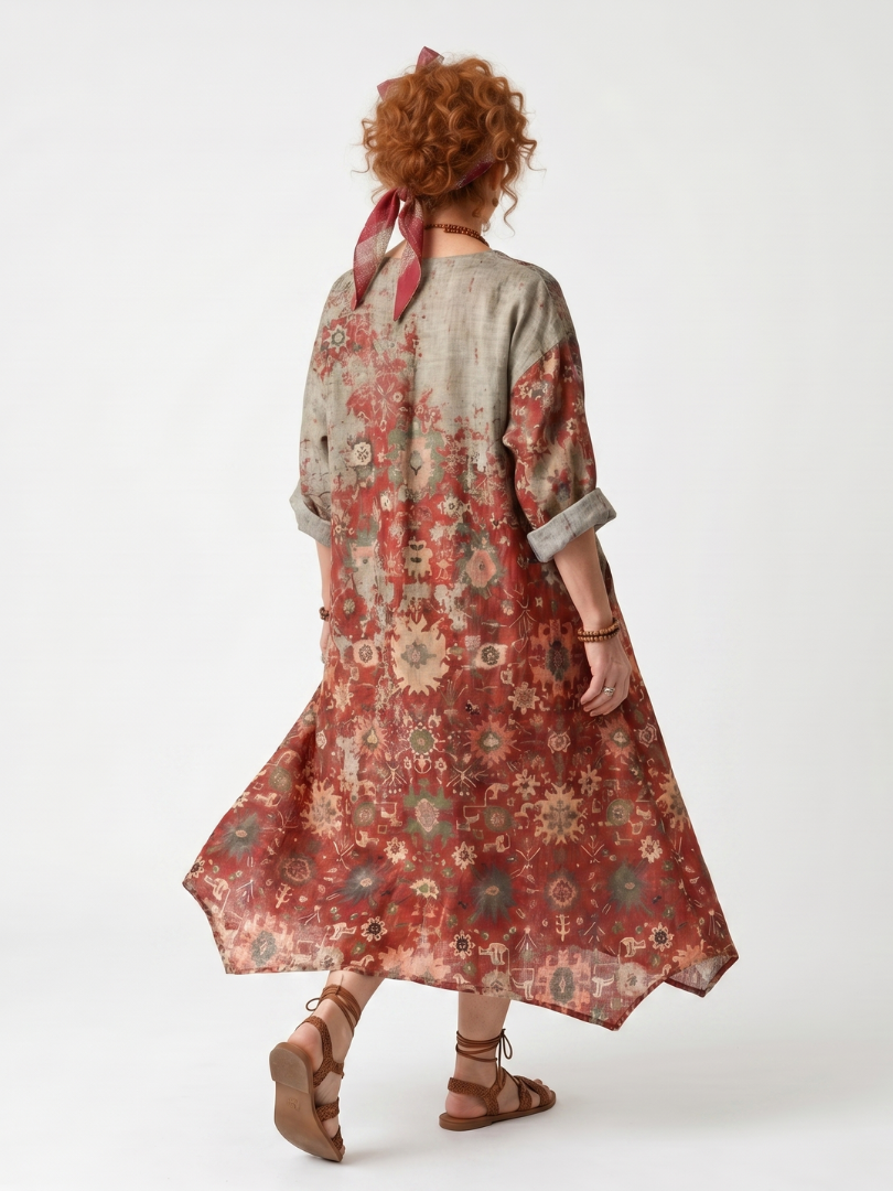 Saffron | Relaxed Pocket Midi Dress