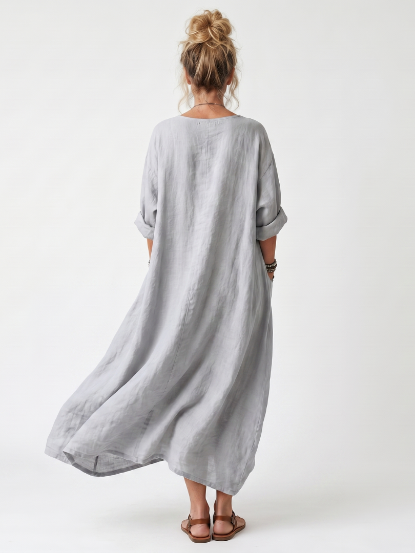 Raina | Contrast Panel Midi Dress