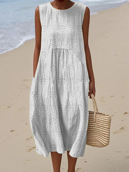 ELARA™ | SLEEVELESS MIDI DRESS