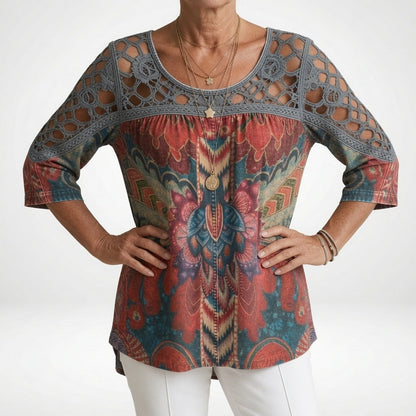 Demi | Colorful Print Blouse