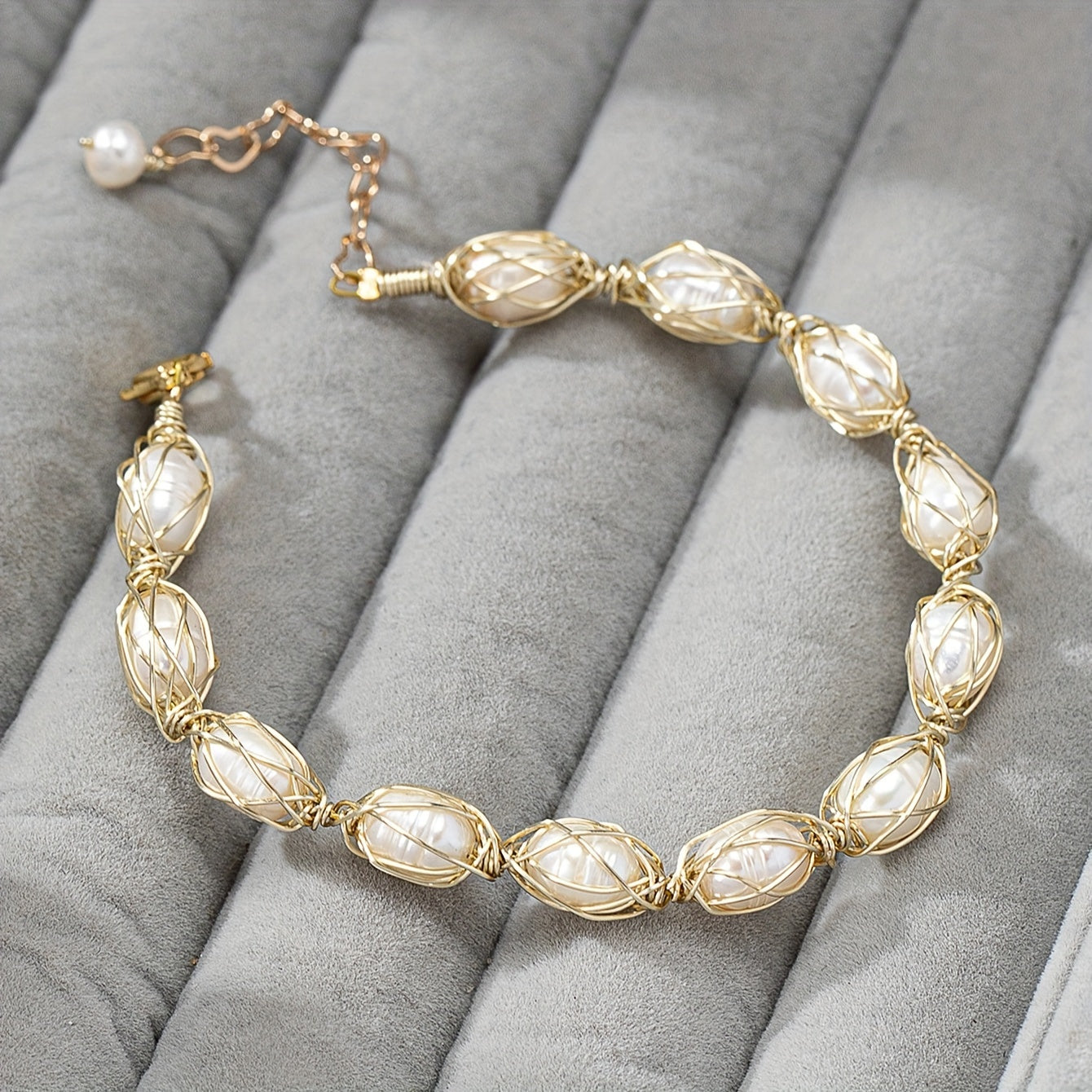 Vintage Pearl Weave Bracelet